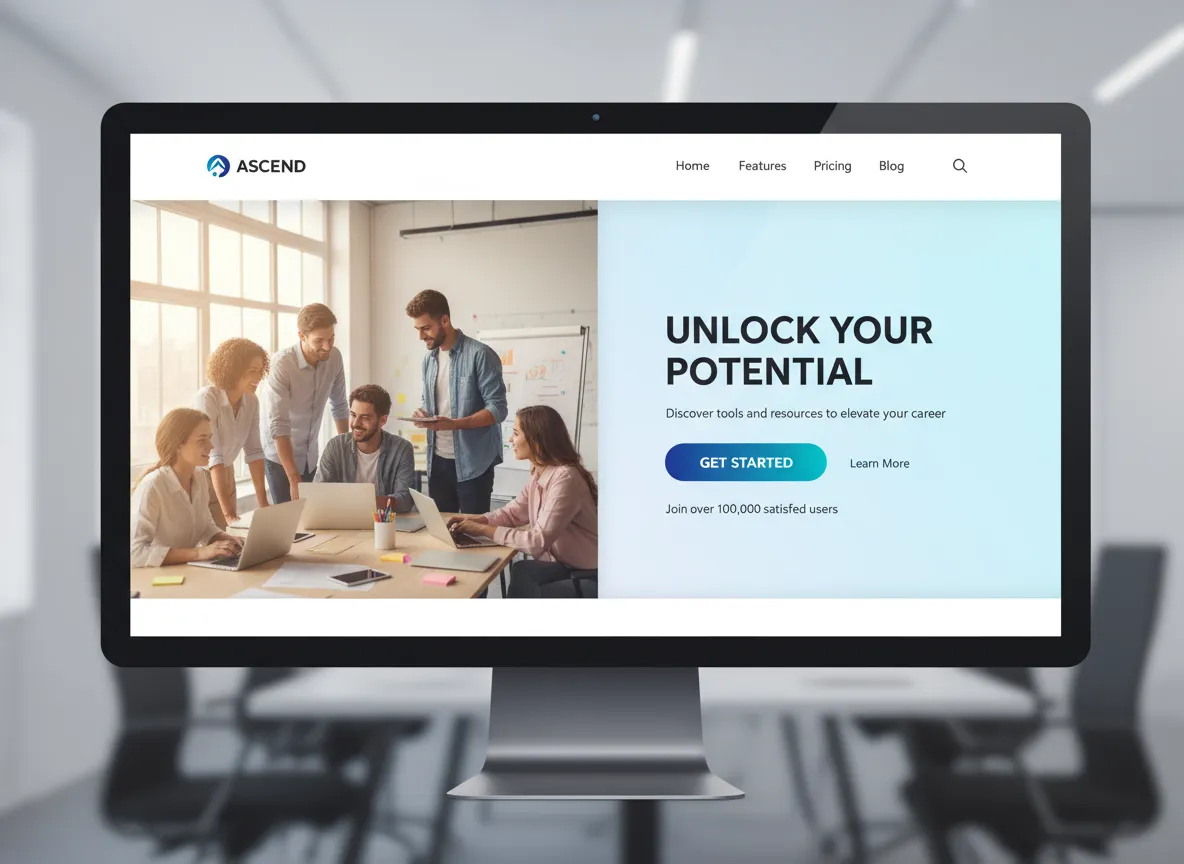 Oben rechts, hinter dem Banner Text